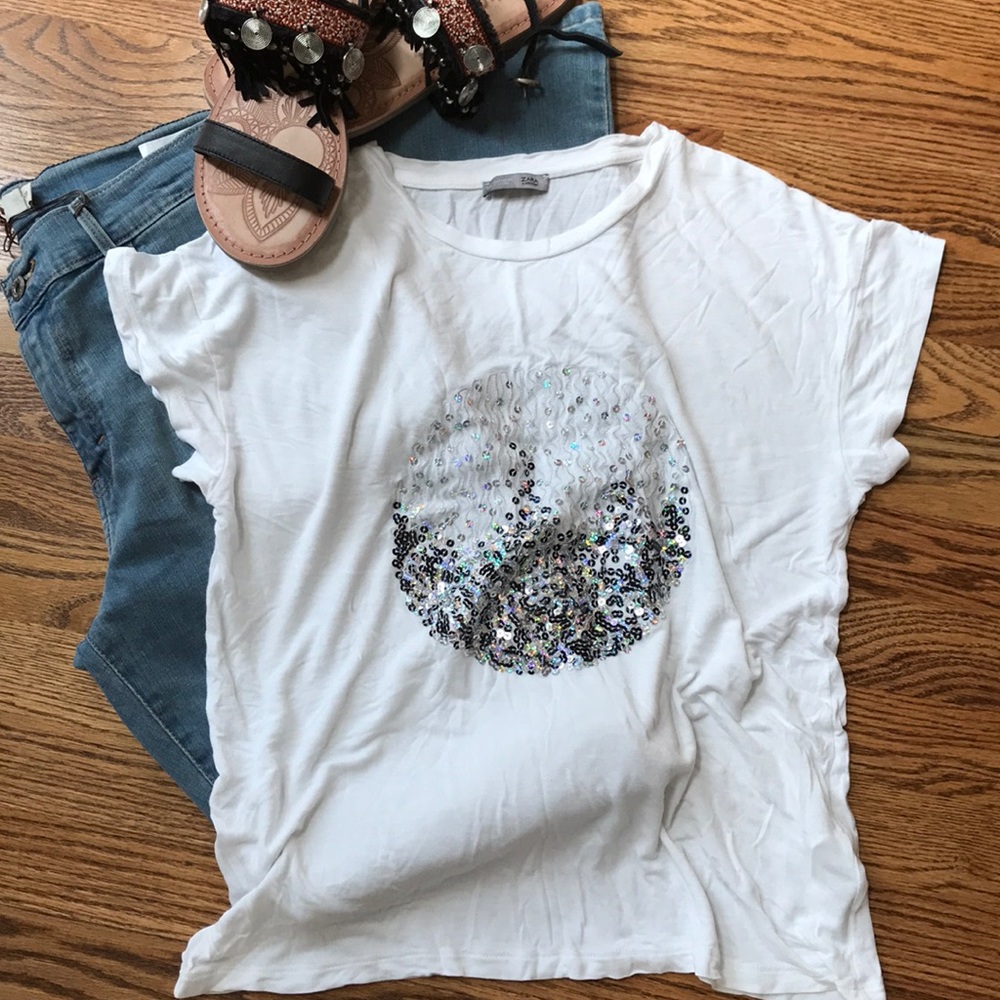 Zara embellished women’s tee